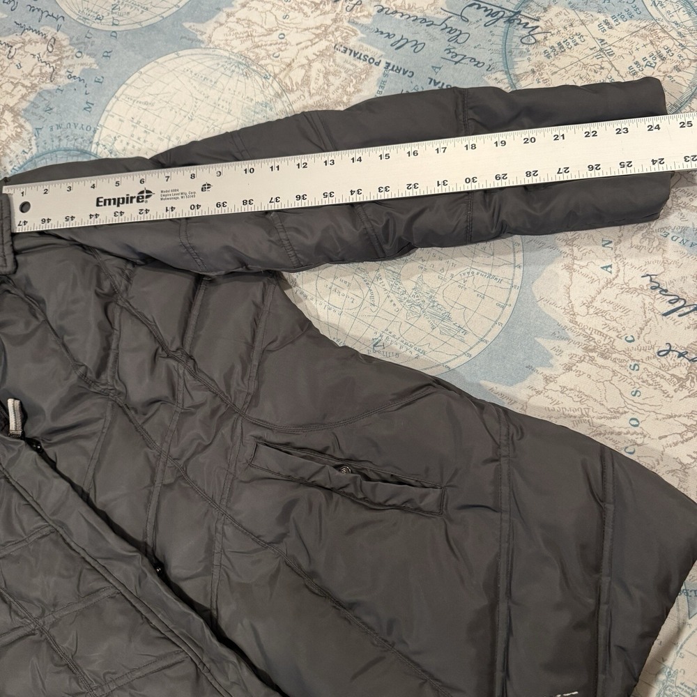 Andrew Marc New York Faux Fur Trimmed Hooded Down Puffer Parka Jacket Gray XL - Picture 6 of 16